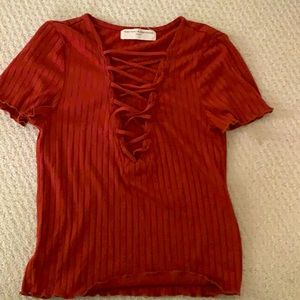 Cute cross cross shirt